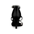 thumbnail image 2 of BLISSFUL STEP Women's Rhinestone Ankle Strap Stiletto High Heels Sandals, 2 of 7