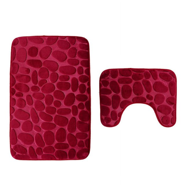 2 Pcs Tapis Absorbant en Mousse à Mémoire de Forme en Forme de U pour Salle de Bain Toilettes