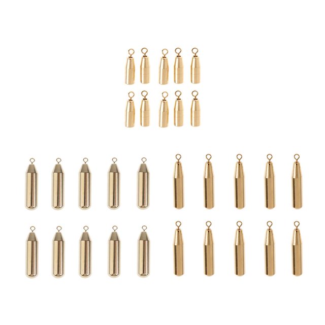 Almencla 30pcs Copper Weight Sinkers /Fishing Weights Sinker Bulk Sinker Weights Kit