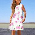 thumbnail image 2 of PMVFHDE Robe Florale Printemps Été pour Filles / Col Rond Sans Manches Tenue Décontractée / Tenue Légère pour Fête pour Tout-Petits à Préadolescents Rose,13-14, 2 of 5