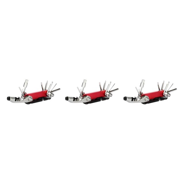 Baohd Ensemble de Réparation de Vélo Portable Multifonction Mécanicien de Cyclisme Trousse d'Outils de Réparation avec Tournevis Chaîne Rivet Extracteur Clé de Douille Rouge 3 Pcs