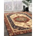 thumbnail image 2 of Ahgly Company Indoor Rectangle Abstract Brown Red Abstract Area Rugs, 2' x 4', 2 of 6