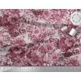 thumbnail image 2 of Soimoi Orange Rayon Fabric Stripe & Floral Decor Fabric Printed BTY 56 Inch Wide, 2 of 3