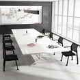 thumbnail image 3 of Costway Conference Chairs Set of 4 Stackable Office Guest Mesh Chair Waiting Room Wheels, 3 of 10