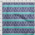 thumbnail image 3 of oneOone Tissu Polyester Lycra Chevron Imprimé Ikat Tissu au Mètre 56 Pouces de Large, 3 of 4