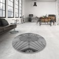 thumbnail image 4 of Ahgly Company Tapis d'Intérieur Lavable à la Machine, Carré, Transitionnel, Gris Gray, Tapis de Zone, 8 Pieds Carré, 4 of 7
