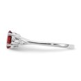 thumbnail image 3 of 10K White Gold Polished Geniune Garnet Birthstone Ring, 3 of 4