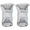 thumbnail image 1 of 2PCS Collapsible Cast Net Fishing Net Lobster Shrimp Crab Trap Portable Folding Fishing Accessories, 1 of 14