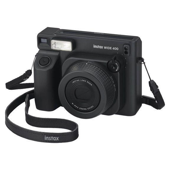 Appareil Photo à Film Instantané Fujifilm Instax Wide 400 Remis à Neuf, Exposition Automatique, Contrôle du Flash, Retardateur, Objectif Gros Plan, Noir