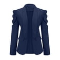 thumbnail image 4 of IROINID Blazer pour Femmes, Manches Longues, Couleur Unie, Col Rabattu, Veste de Bureau Décontractée, Cardigan, Veste Longue, 4 of 5