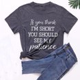 thumbnail image 1 of EGNMCR T-Shirts pour Femmes Mode Été Col Rond Manches Courtes Imprimé en Solde, 1 of 4