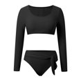 thumbnail image 5 of DGMIOCS Women's Bikini Set Plus Size Two Piece Black XL, 5 of 5