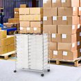 thumbnail image 4 of Costway 20 Drawers Rolling Cart Storage Scrapbook Paper Studio Organizer Bins Clear, 4 of 8
