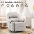 thumbnail image 3 of Korser Swivel Rocker Small Recliner Chair for Small Spaces for Living Room,Beige, 3 of 6