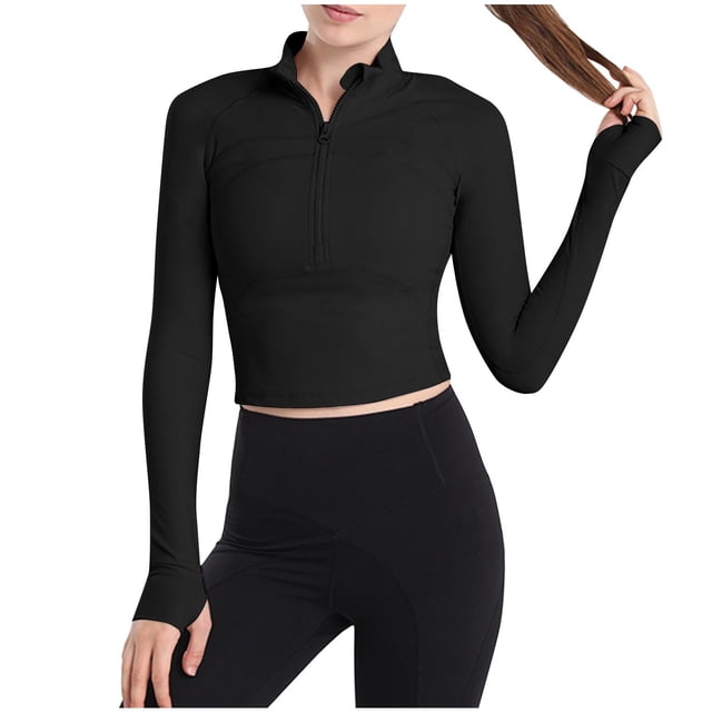 Timegard Womens Lightweight Athletic Jacket Zipper Trackshirts Workout Running Jackets with Thumb Holes