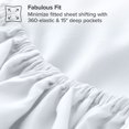 thumbnail image 3 of Bare Home 5-Pack Fitted Sheets - Premium 1800 Collection - Ultra-soft - Deep Pocket - Twin, White, 3 of 7