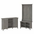 thumbnail image 1 of Bowery Hill Engineered Wood Hall Tree with Shoe Bench & Cabinet - Driftwood Gray, 1 of 7