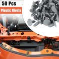 thumbnail image 2 of Unique Bargains 50 Pcs Plastic Rivet 7mm Hole Car Door Trim Panel Retainer Clip Gray, 2 of 4
