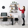 thumbnail image 2 of Sorbus Wall Mounted Floating Shelves for Wall Décor - Large 24 Inch, 3 Pack, Gray, 2 of 6