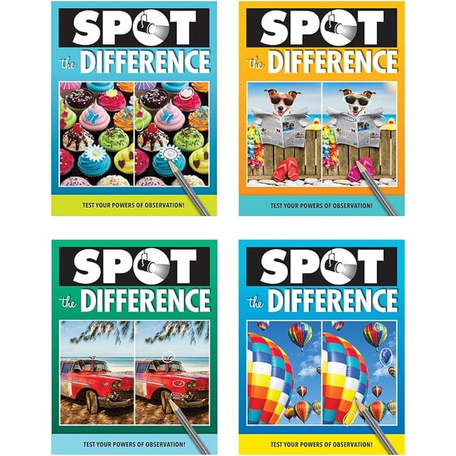 PAPP Livres de Casse-Têtes Spot the Différence - Lot de 4