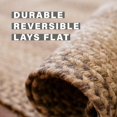 thumbnail image 4 of Homespice Cookie Dough Brown Jute Rug 20x30 - Country Style Farmhouse Braided Rugs for Kitchen, 4 of 8