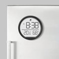 thumbnail image 1 of EGNMCR Alarm Clock Wall Clock Temperature And Humidity Meter Clock Indoor Household Electronic Alarm Clock Kitchen Digital Display Alarm Clock Wall-mounted Room Temperature Meter a Clock, 1 of 7