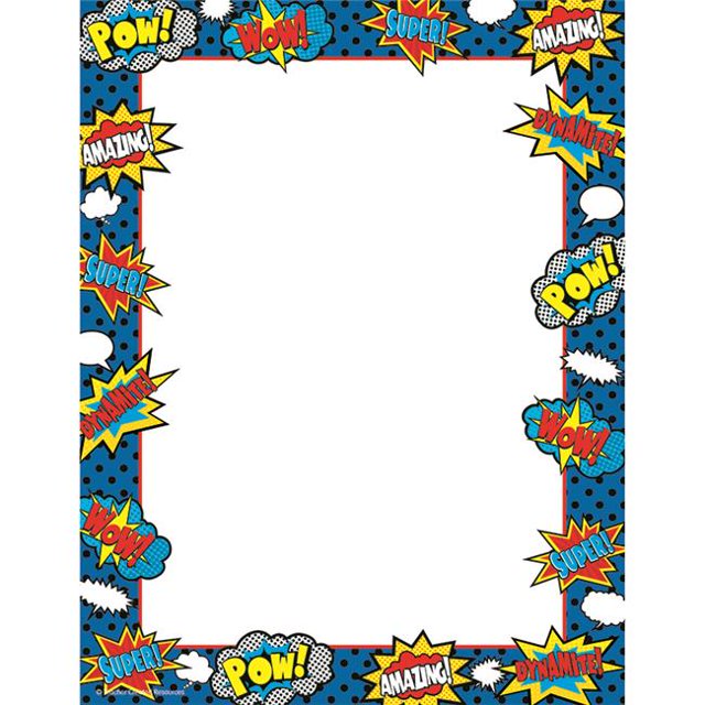 Superhero Computer Paper - Pack of 6