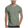 thumbnail image 1 of Ediodpoh T-Shirt pour Homme Ultra Doux Blanc Uni T-Shirt à Col Rond Décontracté Basique pour Homme T-Shirts pour Homme Vert m, 1 of 4