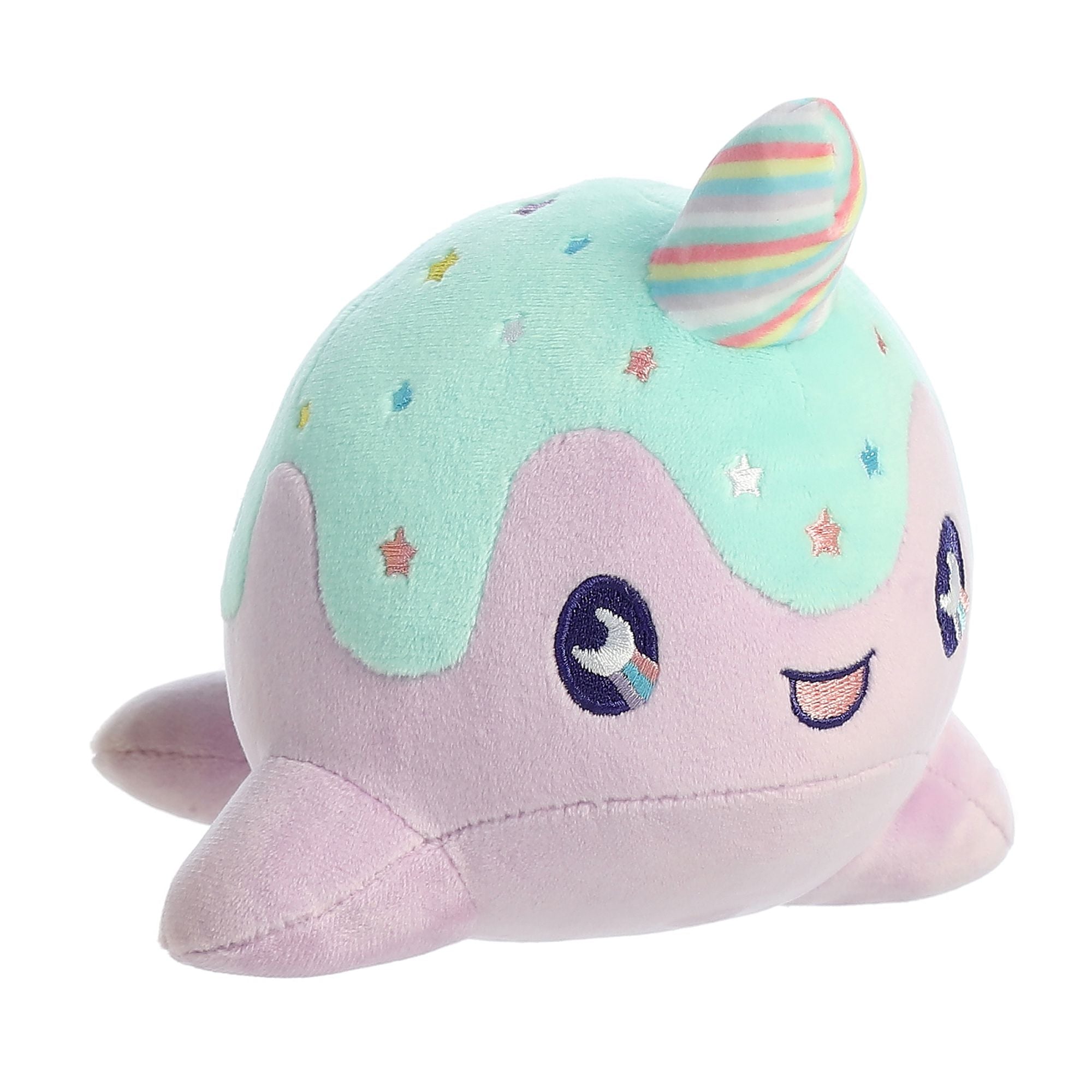 Aurora Stuffed Animals Tasty Peach-Nomwhal Pastel Lollipop 7"