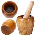 thumbnail image 4 of Solid Wood Mortar & Pestle Set for Grinding Spices & Herbs, 4 of 9