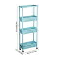 thumbnail image 3 of Étagère de Rangement en Plastique Roulante avec Roues, Chariot à Étagères Multicouches pour Cuisine, Salle de Bain, Chambre, Garde-Robe, Rangement, 3 of 6