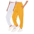 thumbnail image 1 of Birdeem Womens Sweat Pants W/Pockets2Pc Womens Exercise Casual Fashion Solid Color Binding Leg Sweat Pants, 1 of 2