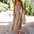 thumbnail image 2 of TJAZFJPA Robe pour Cacher le Ventre Robe d'Été pour Femme Jupe Longue Couleur Unie Mode Décontractée Jupe Longue Robes pour Femmes Robe Formelle Femme Longue, 2 of 7