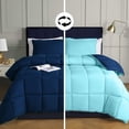 thumbnail image 1 of Canadian Linen All Season Ultra Soft Down Alternative Duvet Insert, Queen Size, Navy Blue & Sky Blue, 1 of 8