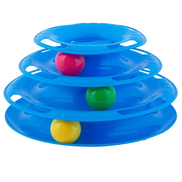 Pet Zone Busy Ball Three Tier Tower Track Interactive Toy Cat and Kitten Toy