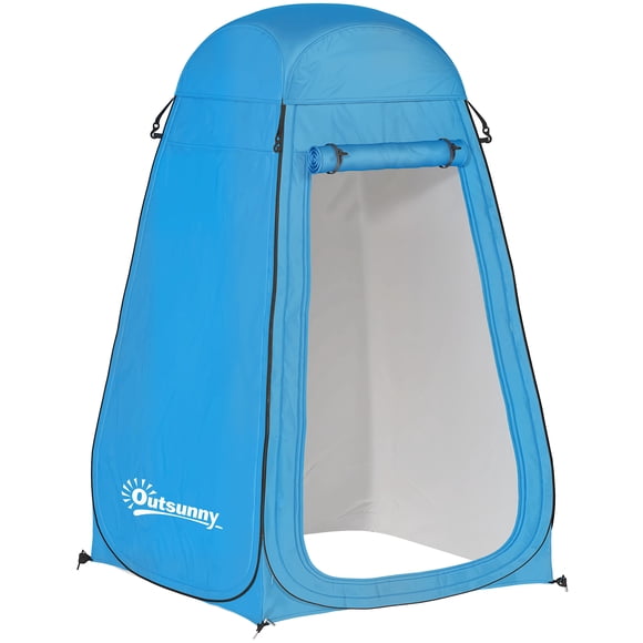 Outsunny Tente de Douche Pop-Up, Vestiaire d'Intimité Extérieur, Bleu
