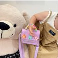 thumbnail image 3 of Maoww AssortedColor PU Bowknot Kids Shoulder Bag Stylish Kids Handbag For Daily Creative Cute Flowers type+1, 3 of 6