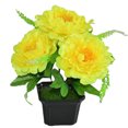 thumbnail image 1 of Coofit Potted Plant Realistic Desktop Artificial Peony Fake Flower for Home Office, 1 of 6