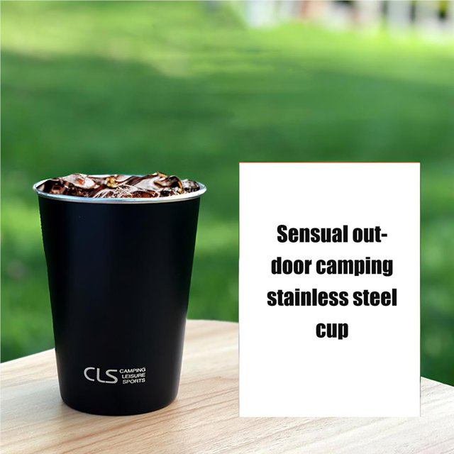 Tasse d'Extérieur en Acier Inoxydable Incassable Gobelet d'Eau Grande Capacité Grande Capacité Verres à Boire Sécurité Camping Verres à Boire pour Homme Femme