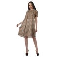 thumbnail image 4 of Moomaya Robes à Manches Courtes Grande Taille pour Femmes Col Rond Mini Tuniques Robes, 4 of 4