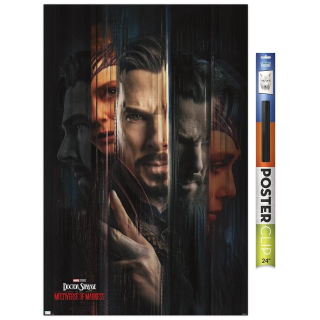 Marvel Doctor Strange dans le Multivers de la Folie - Affiche Murale Teaser en une Feuille, 14,725 Pouces x 22,375 Pouces, Présentant un design Sombre à Fente Verticale avec des Visages Superposés et une Main, Imprimée sur Papier Lustré par Trends International, Idéale pour la Déco Maison et l'Art Mural dans les Chambres, Bureaux Ou Dortoirs.