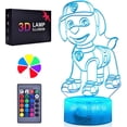 thumbnail image 5 of Weetoo 3D Kids Night Light, Paw Patrol Lamp,16 Colours Changing LED Night Light with Remote & Smart Touch for Children's Room Decor, Birthdays, 5 of 5