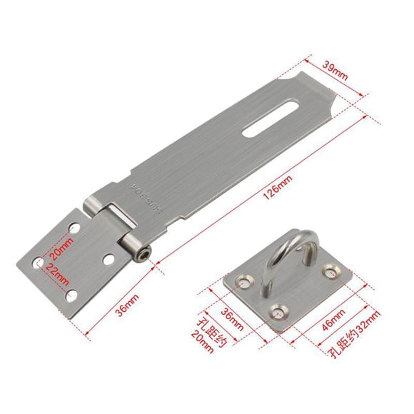 Burglar-proof Stainless Steel Door Clasp Lock Shed Latch Padlock Hasp Gate Bolt