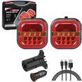 thumbnail image 1 of Eky Wireless Trailer Lights Magnetic Towing,Rechargeable LED Tail Light Kit for Tow Truck,LED Square Burger Light Magnetic Fixed Non-Lost Wires Rope,Waterproof for Boats Utility RV Campers,1Pc, 1 of 5