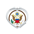 thumbnail image 1 of United States National Emblem Mirror Travel Magnification Portable Handheld Pocket Makeup, 1 of 3