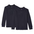 thumbnail image 1 of George Boys' Uniform Long Sleeve Polos 2-Pack, 1 of 2