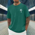 thumbnail image 2 of T-shirts pour Hommes Imprimés Palmier Graphiques T-Shirts Décontractés Été Plage Hawaïenne Manches Courtes Col Rond, 2 of 4