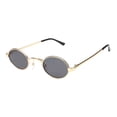 thumbnail image 1 of Youkk Lunettes de Soleil Rondes Vintage pour Hommes et Femmes Charme Classique avec Protection UV Or Gris, 1 of 6