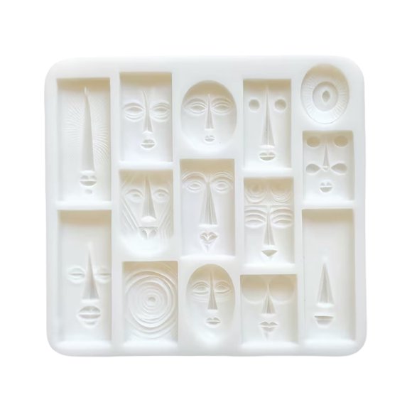 Abstract Face Baking Food Grade Nonstick Dessert Funny Chocolate Jelly DIY Craft Form For Candle Soap Baking