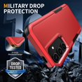 thumbnail image 2 of KOMI for Samsung Galaxy S25 Plus Case with HD Screen Protector, 10 FT Military Grade Drop Protection, Anti-Slip Phone Case, Red, 2 of 5